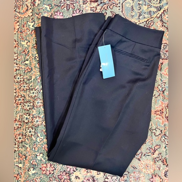 WILL NOT TAKE LESS NWT Antonio Melani Antonio Fit Flare Leg Navy Slacks - Picture 1 of 9